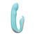 Buy the Velvet Plush Zuma 7-function Dual Stimulation Silicone Vibrator Aqua - Icon Brands