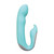 Buy the Velvet Plush Zuma 7-function Dual Stimulation Silicone Vibrator Aqua - Icon Brands