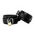 Buy the Strict Black Premium Leather Locking Wrist Cuffs - XR Brands