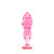 Buy the Icicles #27 Pink Hand Blown Borosilicate Glass Butt Plug Anal Play - Pipedream Products