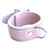 Buy the Stupid Cute Adjustable Pink Leather Lockable Wrist Cuffs - StockRoom 