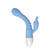 Buy the Bendy Bunny 16-function Rechargeable Flexible Silicone Rabbit Vibrator Blue - Evolved Novelties