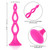 Buy the Booty Call Silicone Triple Hollow Tapered Anal Probe with Suction Cup Pink - Cal Exotics