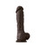 Buy the Colours Pleasures 8 inch Realistic Silicone Dildo with Suction Cup in Dark Brown Chocolate - NS Novelties