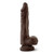 Buy the Dr Skin Stud Muffin 8.5 inch Slim Realistic Dong with Suction Cup in Chocolate Brown Strapon harness compatible - Blush Novelties