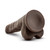 Buy the Dr Skin Stud Muffin 8.5 inch Slim Realistic Dong with Suction Cup in Chocolate Brown Strapon harness compatible - Blush Novelties