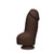 Buy the Fat D 8 inch UltraSkyn Dual Density Realistic Extra Thick Dildo with Balls In Chocolate Brown Flesh - Doc Johnson