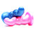 Buy the Harness ready Hookah Super Soft Silicone Dildo in Rockabilly Blue Pearl Spiral Caterpillar - Tantus Inc