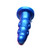 Buy the Harness ready Hookah Super Soft Silicone Dildo in Rockabilly Blue Pearl Spiral Caterpillar - Tantus Inc