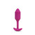 Buy the Vibrating Snug Plug 10-function Weighted Medium Silicone Butt Plug in Rose - COTR, Inc b-Vibe
