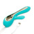 Buy the SORAYA 2 12-function Rechargeable Dual Action Silicone Vibrator in Aqua Blue & Chrome - LELO