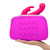 Buy the Happy Rabbit HAPPY Large Silicone Lockable Storage Case with Zipper in Fuchsia Pink - LoveHoney