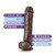 Buy the Mr Savage 11.5 inch Realistic Dildo with Balls & Suction Cup in Chocolate Brown Strapon harness compatible - Blush Novelties