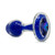 Buy the Sparkle Clear Glass Butt Plug with Blue Crystals & Gem - Crystal Delights made in the USA