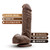 Buy the Dr Skin Mr D 8.5 inch Realistic Dildo with Balls & Suction Cup in Chocolate Brown Strapon harness compatible - Blush Novelties