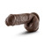 Buy the Dr Skin Mr D 8.5 inch Realistic Dildo with Balls & Suction Cup in Chocolate Brown Strapon harness compatible - Blush Novelties