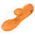 Buy the California Dreaming Newport Beach Babe 13-function Rechargeable Silicone Rabbit Vibe with Thumping Clitoral Teaser in Orange - Cal Exotics