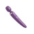 Buy the Wand-er Woman 50-function Rechargeable Silicone Wand Massager Purple & Gold Vibrator - Satisfyer 