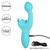 Buy the Butterfly Kiss 10-function Rechargeable Dual Stimulating Silicone Vibrator in Blue - Cal Exotics