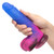 Buy the Naughty Bits Ombré Hombre 10-function Rechargeable Vibrating Realistic Glitter Silicone Dildo with Suction Cup - CalExotics Cal Exotics California Exotic Novelties