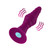 Buy the Pyra Large Remote Control 10-function Rechargeable Ribbed Silicone Butt Anal Plug with Turbo Boost in Dark Fuchsia Pink - VVole FemmeFunn Femme Funn Nalone