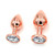 Buy the Rear Assets Small Rose Gold Aluminum Anal Plug with Round Clear Crystal Gem ButtPlug Backdoor - NS Novelties
