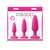 Buy the Colours Pleasures 3-piece Silicone Butt Plug Trainer Kit Pink - NS Novelties New Sensations