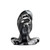 Buy the Ergo Soft Silicone Ergonomic Squishy Anal Butt Plug Platinum Silver & Black Swirl in Small - OXBALLS