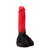 Buy the The Realm Lycan Werewolf 10.5 inch Realistic Silicone Dildo with Lock-On Adapter in Red & Black Strap-On Harness Compatible Dong Vac-U-Lock - Blush Novelties