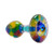 Buy the Funfetti Multicolor Glass Butt Plug with Aurora Borealis Gem - Crystal Delights