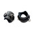 Buy the Black Latigo Leather Locking Adjustable Buckling Wrist Ankle Cuffs 2.5 3 inch made in the USA - StockRoom 