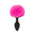 Buy the Happy Rabbit Small Pink Fluffy Bunny Tail Silicone Butt Plug Anal Backdoor - LoveHoney