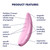 Buy the Curvy 3+ 10-function App Controlled Rechargeable Air Pulse Technology Vibrating Clitoral Stimulator in Pink Bluetooth Android iOS Smartphone tablet Apple Watch - EIS Satisfyer