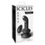 Buy the Icicles #84 10-function Remote Control Rechargeable Vibrating Curved Glass P-Spot G-Spot Plug with Silicone Suction Cup in Black Smoke Hand Blown Borosilicate vaginal Anal ButtPlug - Pipedream Products 