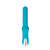 Buy the Show Stopper 19-function Rechargeable Thrusting Silicone Rabbit Vibrator with Fluttering Clit Stimulator in Turquoise Blue - Evolved Novelties