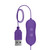 Buy the OMG! Bullets #Happy 20-Function USB-Powered Vibrating Silicone Bullet in Purple - Pipedream Toys