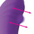 Buy the Platinum Edition Gossip G-Charm 5-function Rechargeable Silicone G-Spot P-Spot Vibrator with Moving Bead in Violet Purple & Silver - Curve Novelties