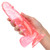 Buy the Size Queen 6 inch Realistic Flexible Dildo with Suction Cup in Transparent Pink Jelly Dong - Cal Exotics CalExotics California Exotic Novelties