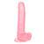 Buy the Size Queen 8 inch Realistic Flexible Dildo with Suction Cup in Transparent Pink Jelly Dong - Cal Exotics CalExotics California Exotic Novelties