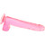 Buy the Size Queen 10 inch Realistic Flexible Dildo with Suction Cup in Transparent Pink Jelly Dong - Cal Exotics CalExotics California Exotic Novelties