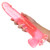 Buy the Size Queen 10 inch Realistic Flexible Dildo with Suction Cup in Transparent Pink Jelly Dong - Cal Exotics CalExotics California Exotic Novelties