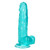 Buy the Size Queen 6 inch Realistic Flexible Dildo with Suction Cup in Transparent Blue Jelly Dong - Cal Exotics CalExotics California Exotic Novelties