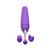 Buy the En Pointe 10-function Rechargeable Pinpoint Teaser with 3 Silicone Attachments Clitoral Stimulating Silicone Vibrator in Purple - XR Brands Inmi