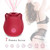 Buy the Ohhh Sucking Rose 10-function Rechargeable Silicone Flower -shaped Suction Vibrator in Red - OMYSKY