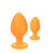 Buy the Cheeky Windowed Probe 2-piece Silicone Butt Plug Set in Orange Anal Training buttplug backdoor They Them gender neutral fluid non-binary - CalExotics Cal Exotics California Exotic Novelties