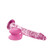 Buy the Icicles #86 Realistic 7 inch Hand-blown Glass Dildo with Silicone Suction Cup in Pink Borosilicate Wand Strapon - Pipedream Products