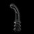 Buy the Icicles #87 Curved 6 inch Hand-blown Glass G-Spot P-Spot Dildo with Silicone Suction Cup in Black Borosilicate Wand Strapon - Pipedream Products