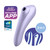 Buy the Dual Pleasure 22-function App Controlled Rechargeable Silicone Air Pulse Clitoral Stimulator & G-Spot Vibrator in Mauve Purple 2 motors Bluetooth Android iOS Smartphone tablet Apple Watch - EIS Satisfyer