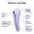 Buy the Dual Pleasure 22-function App Controlled Rechargeable Silicone Air Pulse Clitoral Stimulator & G-Spot Vibrator in Mauve Purple 2 motors Bluetooth Android iOS Smartphone tablet Apple Watch - EIS Satisfyer