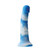 Buy the Colours Pleasures Yum Yum 8 inch Realistic Silicone Dildo in Blue & White Stripes with Suction Cup strapon harness ready - NS Novelties